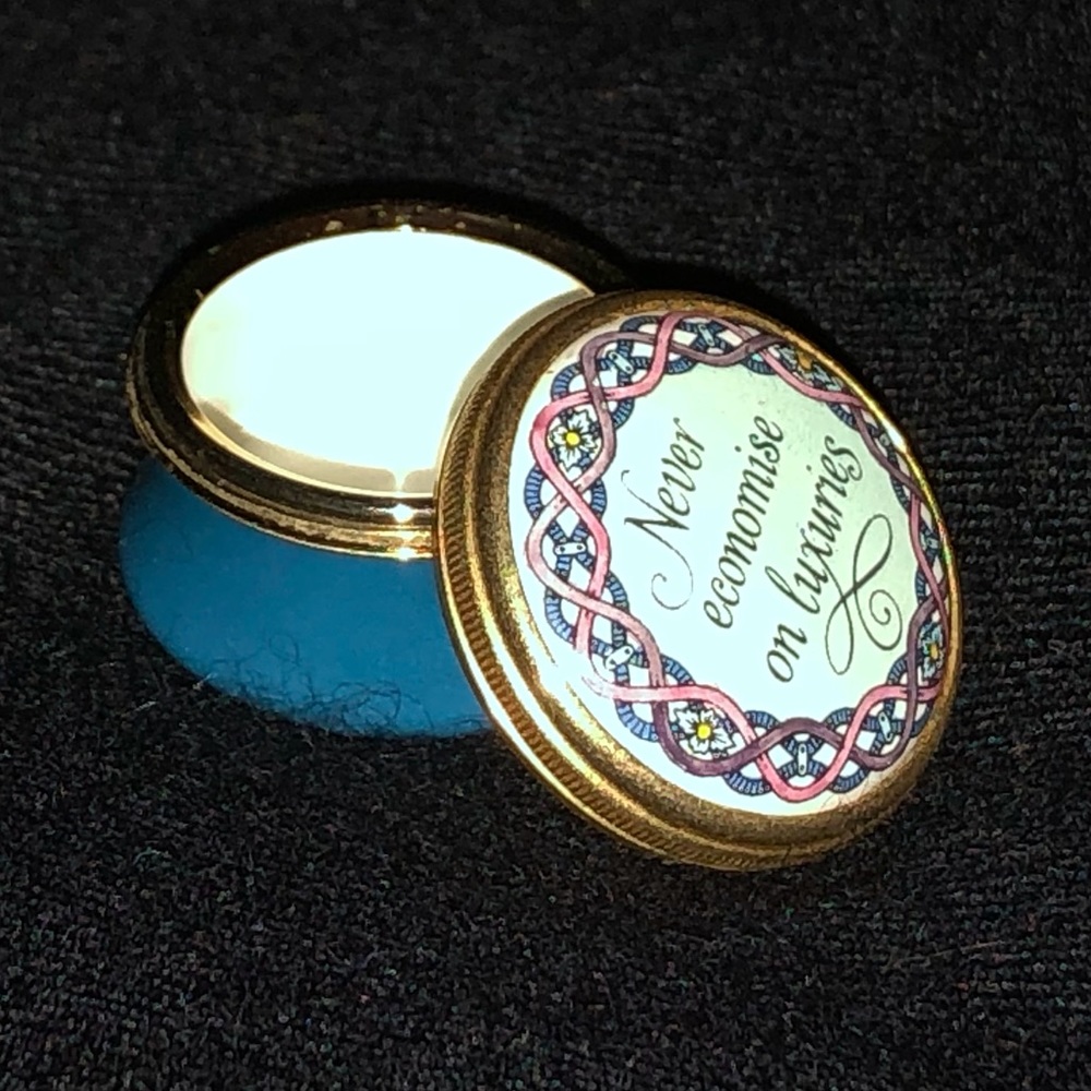 Halcyon Days Enamel Never economise on luxuries